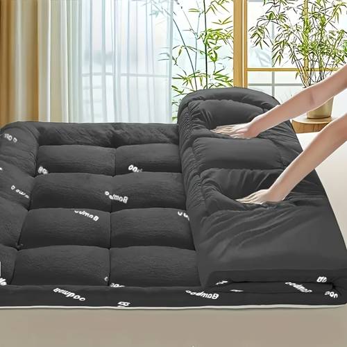 Cooling Bamboo Extra Thick Mattress Topper - Quilted Fitted Mattress Pad with 8-21 Inch Deep Pocket, Breathable Polyester & Bamboo Fiber, Machine Washable, White Bedding for Bedroom , able Bedding, Polyester Fiber Topper