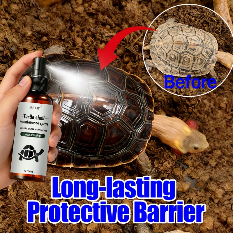 FAELUTE Tortoise Shell Care Spray, Nutrient-Rich Shell Polishing & Protection Spray for Reptiles, Prevents Cracking & Discoloration, Hydrates & Restores Shine, Safe for All Turtle & Tortoise Species, Easy-to-Use Quick-Dry Formula