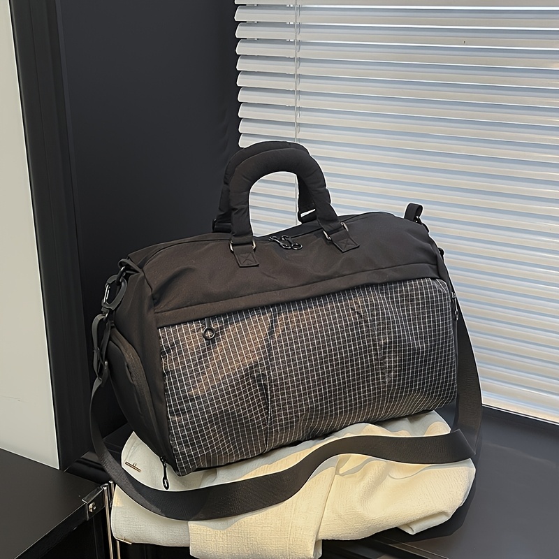 TEMU Travel Bag, Luggage Bag, Travel Fitness Bag, Large Capacity Design, Independent Main Compartment+front Bag Classification, Side Pockets For Easy