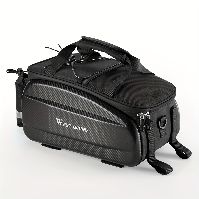 West Biking Bicycle Pannier Bag Expandable Hard Shell Trunk Bag Large Capacity Shelf Packing Bag Mtb Travel Storage Bag