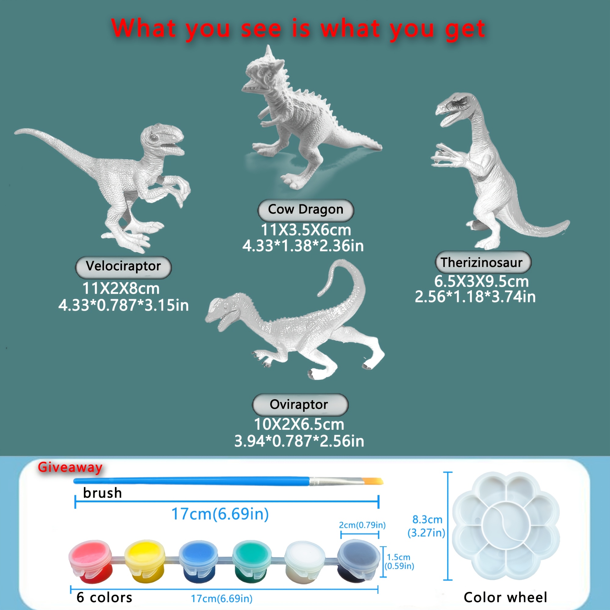 7pcs Dinosaur Painting Kit For - Diy Pvc Craft Set, Creative Educational Toy Gift For , Perfect For Birthdays & Holidays, Teaching Toys, Handmade, Dinosaur Gifts, Holiday Gifts