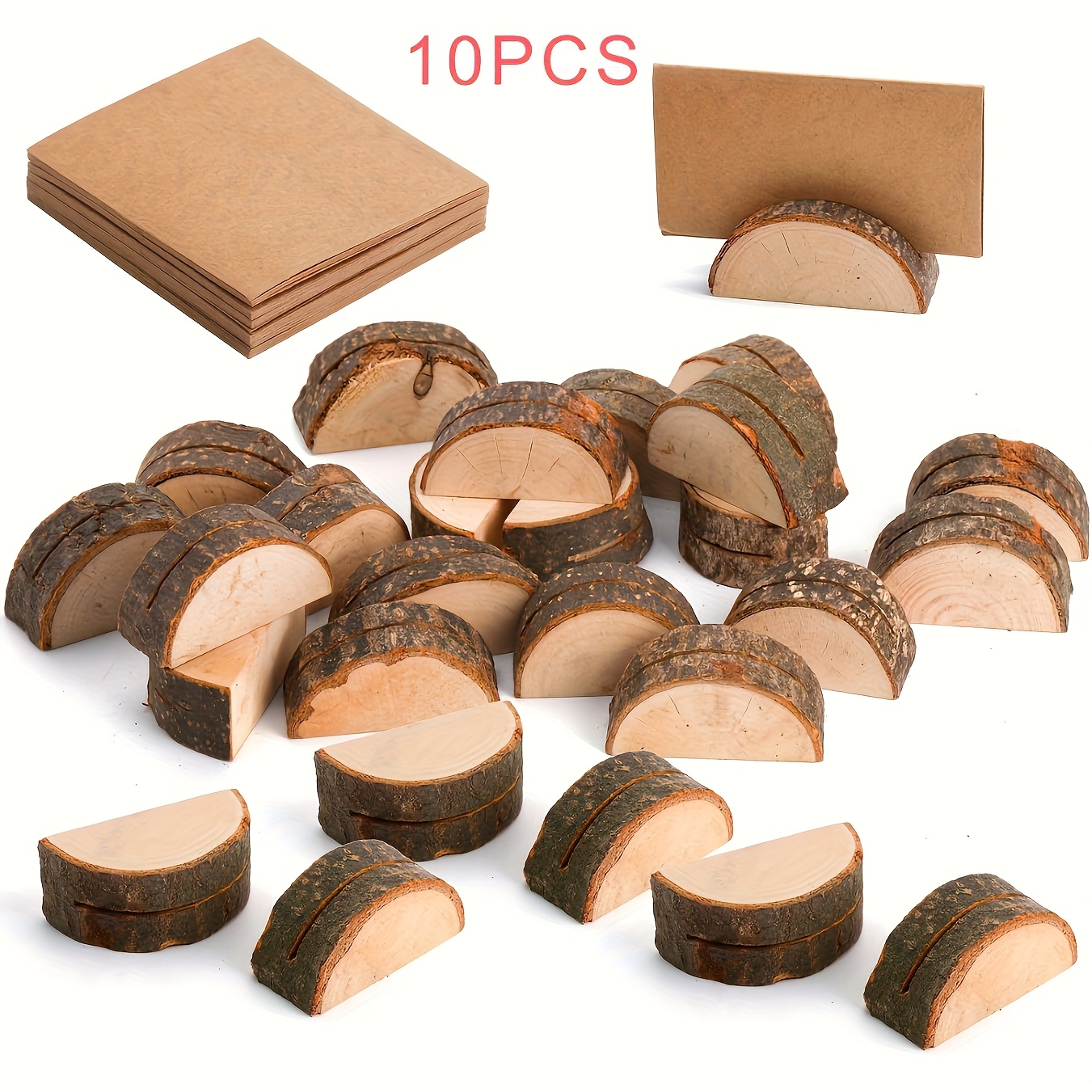 Image of 10pcs Of Rustic Photo Clips For Party Table Centerpieces, Suitable For Christmas, , Mother&;s Day, Valentine&;s Day, Halloween, Thanksgiving, Birthdays, , Usable In , Father&;s Day, For Christmas