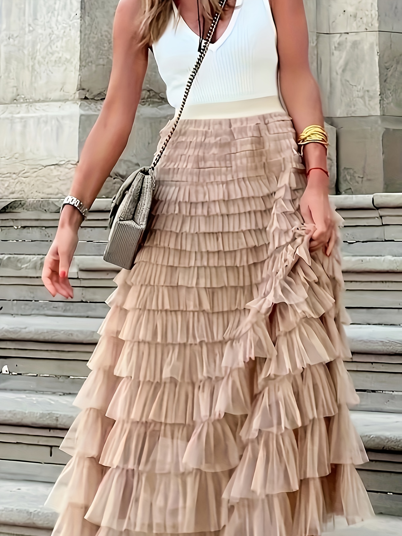 Dress Bohemian Skirts South Africa Bohemian Tiered High Waisted