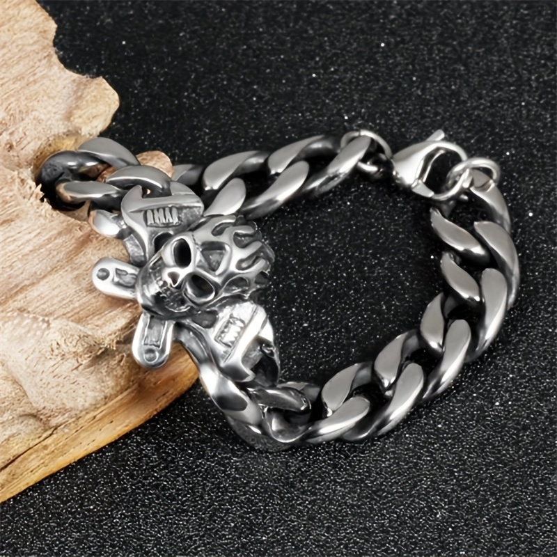Gothic Skull Pendant Chain Alloy Hip Hop Jewelry