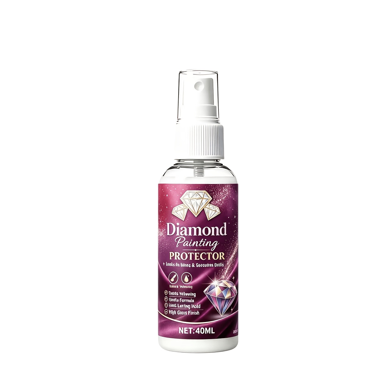 TEMU Spray de pour peinture diamant - Convient aux peintures diamant et aux manuels, offrant une protection permanente des œuvres d'art, un entretien