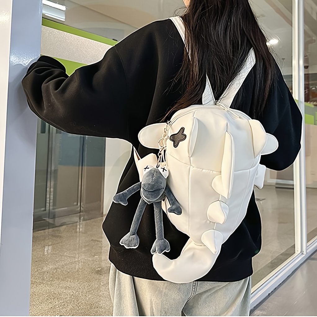 Bandolera y Mochila Convertible de Tiburón - Correa de Hombro Ajustable de Nailon, Cierre con Cremallera, Forro de Poliéster, Mochila Casual Unisex para Mujeres y Hombres (Blanco/Gris/), Accesorio Unisex | Bolso de Moda Único | Construcción en Nailon, Mochila de Tiburón