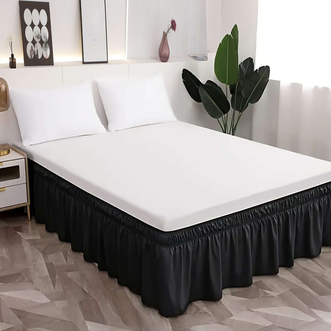 elegant 16 inch bed skirt 1pc of 100 ultra fine microfiber bed skirt with two elastic bands