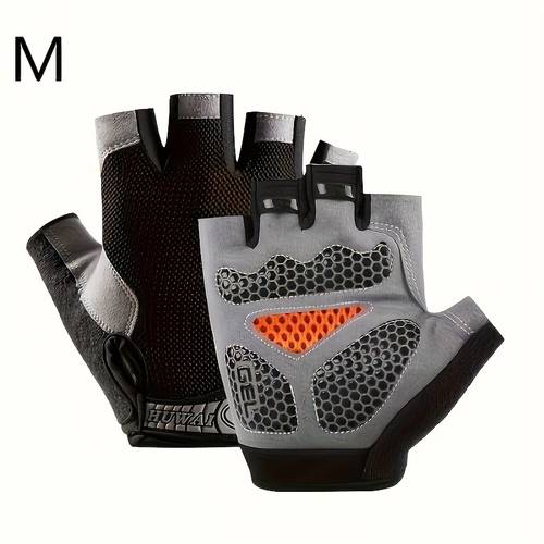 1 pair of half finger silicone fitness gloves unisex non slip and wear workout gloves