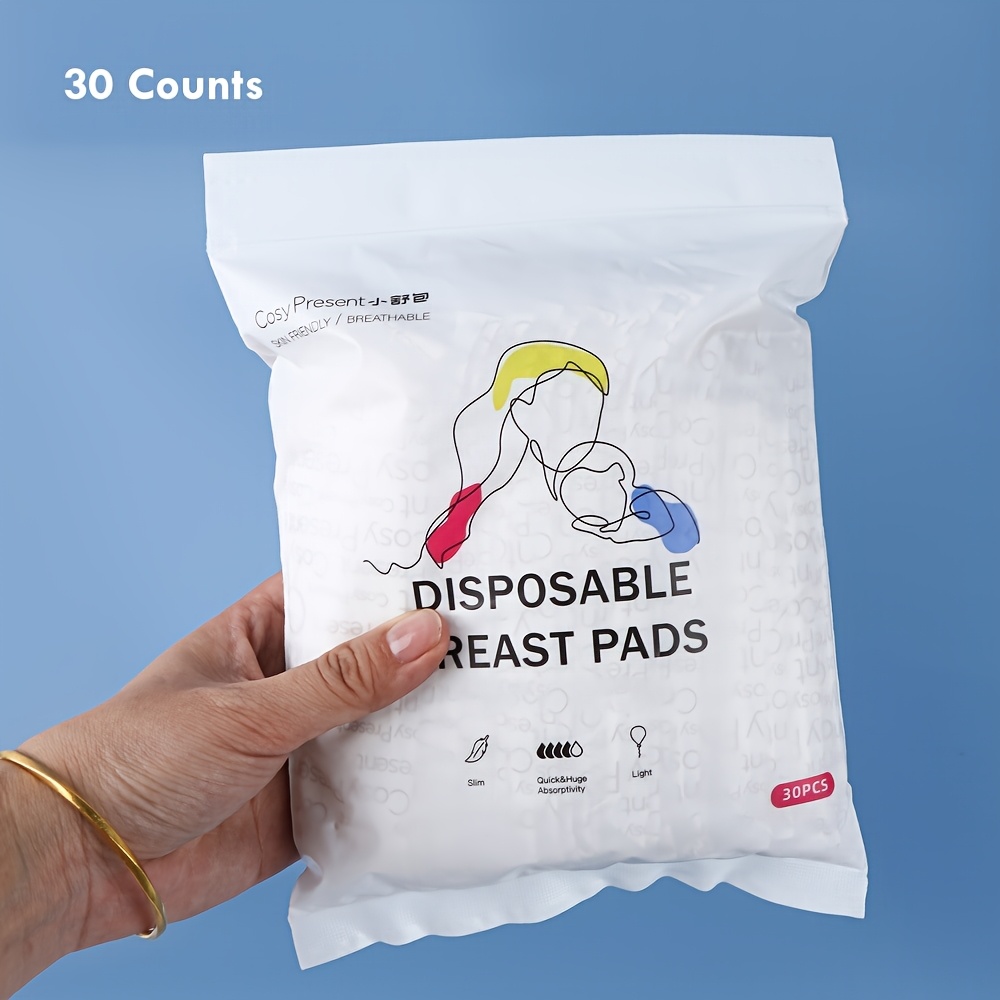 30/50/100 Count Stay Dry Disposable Nursing Pads, Soft And Absorbent Breast Pads, Breastfeeding Essentials For Moms