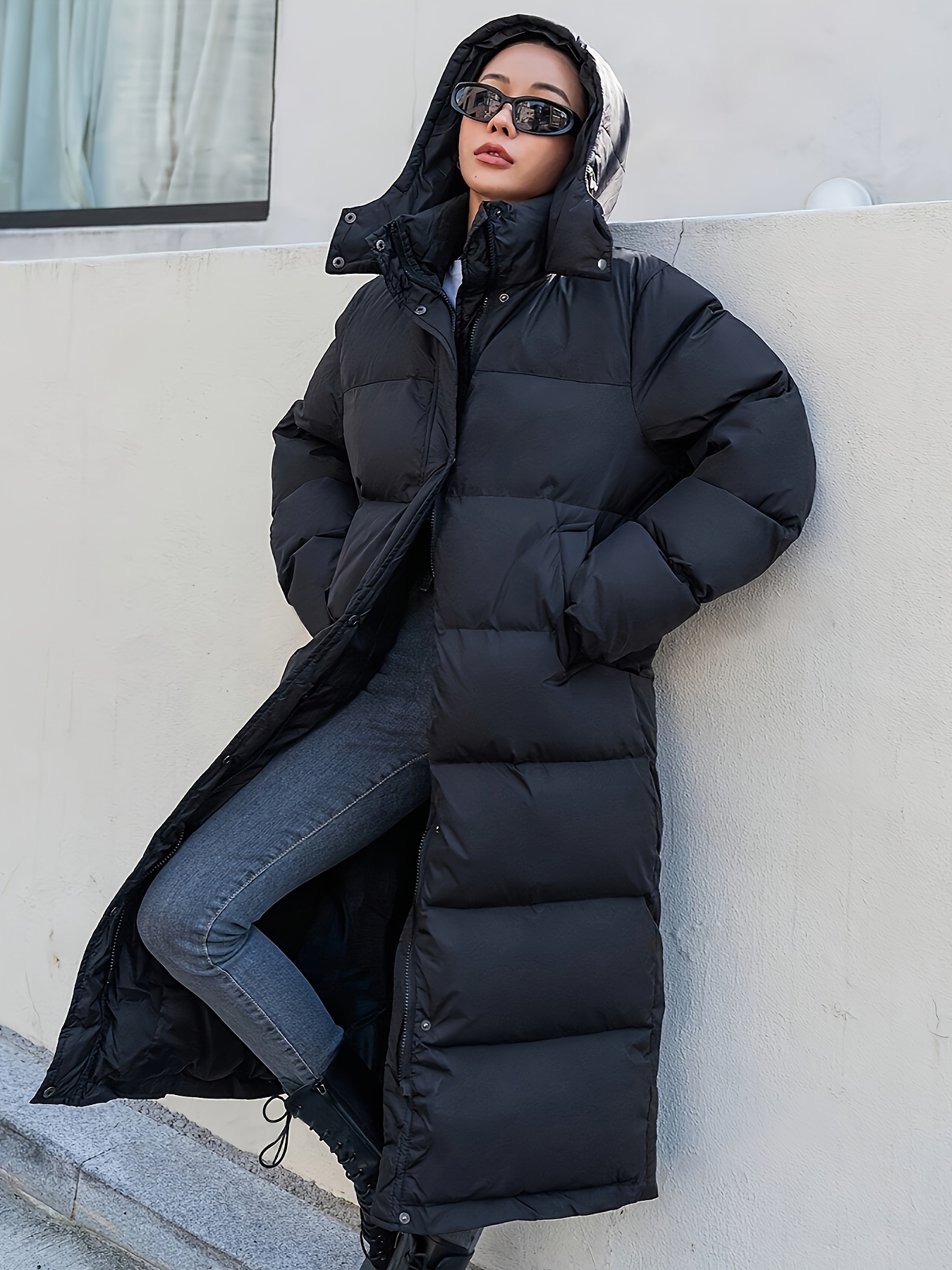 long puffer coats sold on Temu Australia