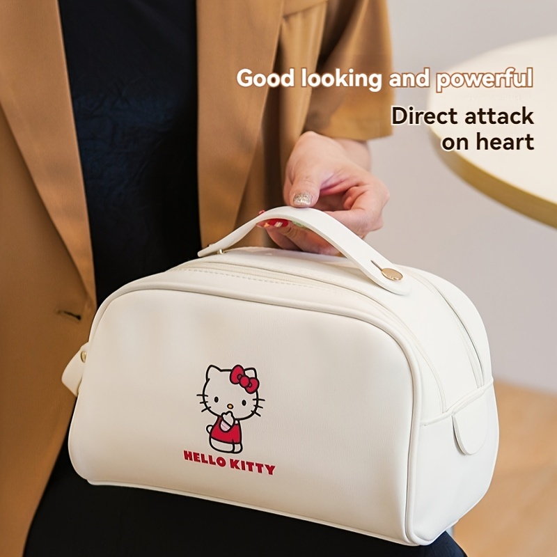 Anime Sanrio Hello Kitty Hair Accessories Set Y2k Cute Makeup Bag  Waterproof Travel Toiletry Storage Bag Beauty Case Girls Gifts