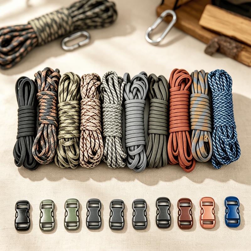 TEMU A Of Colorful Woven Cords, Perfect For Handcrafting Bracelets, Lanyards, Dog Collars, Gift Ideas