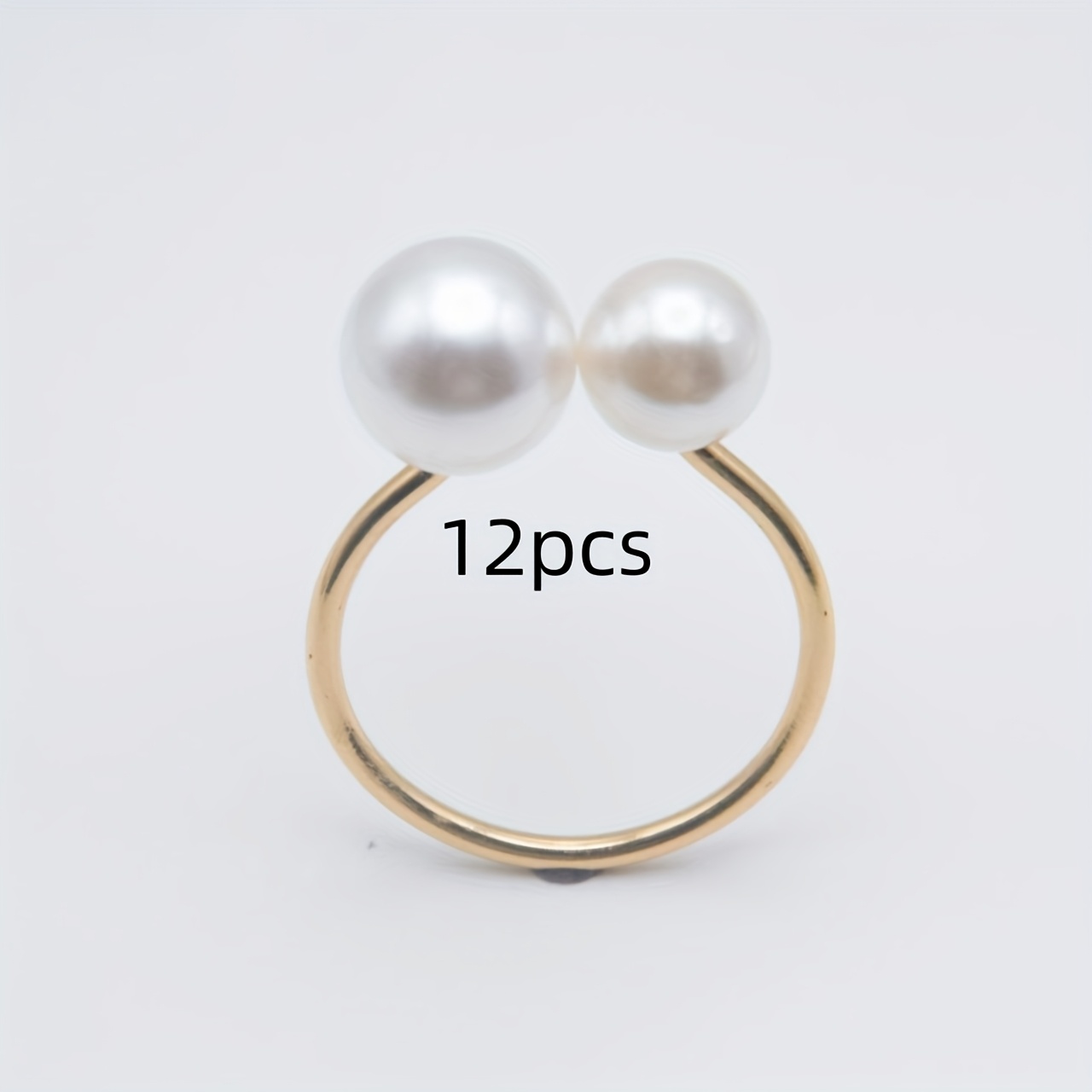 TEMU Napkin Rings Golden, Pearl Napkin Rings, Pearl Napkin Hoop, Napkin Rings, Napkin For Christmas Dinner, Wedding Jewellery, Table Decoration