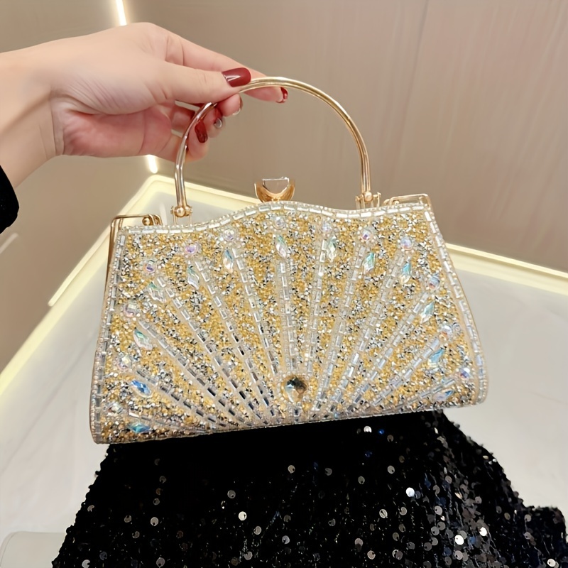 european and american diamond encrusted diamond fashion dress bags handbags banquet bags dinner bags details 2