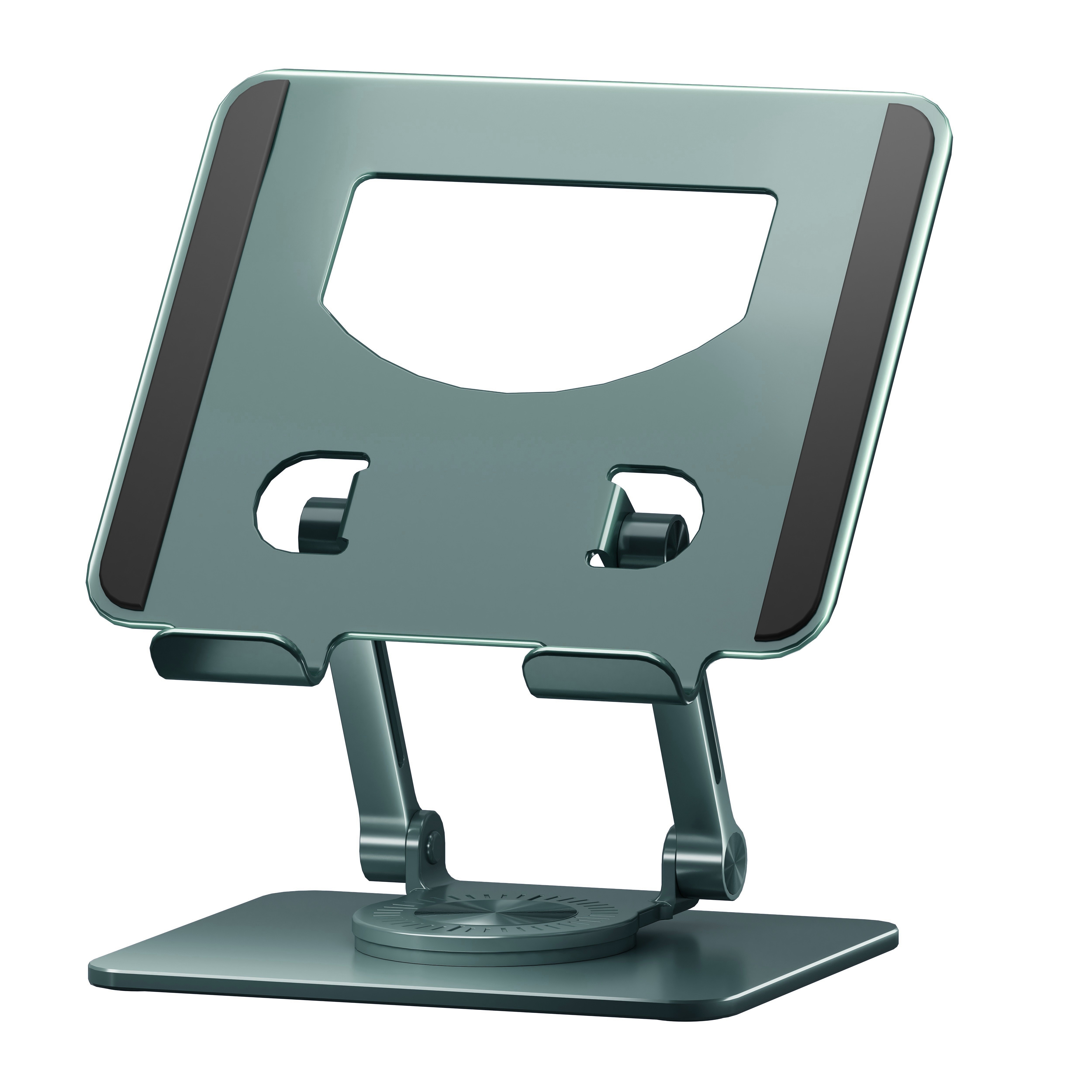 TEMU An Aluminum Alloy Flat Stand - 360° Rotatable Adjustable Folding Table And Bed Mount Stand For Ipad Pro, Air, Mini And Other Devices