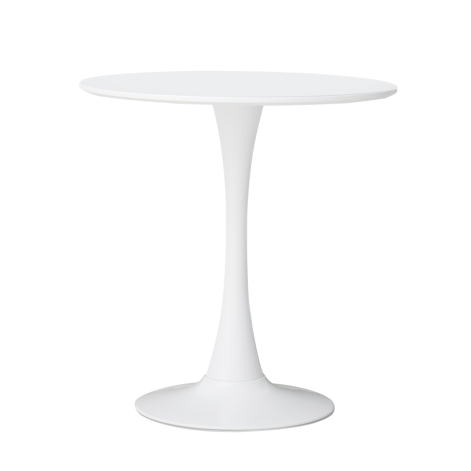 Egoonm 70cm Modern Round Dining Table With Mdf Top And Metal Legs, Modern Table Scratch And Heat-resistant Surface, Seats 2- For Kitchen Home Dining Room Decorators