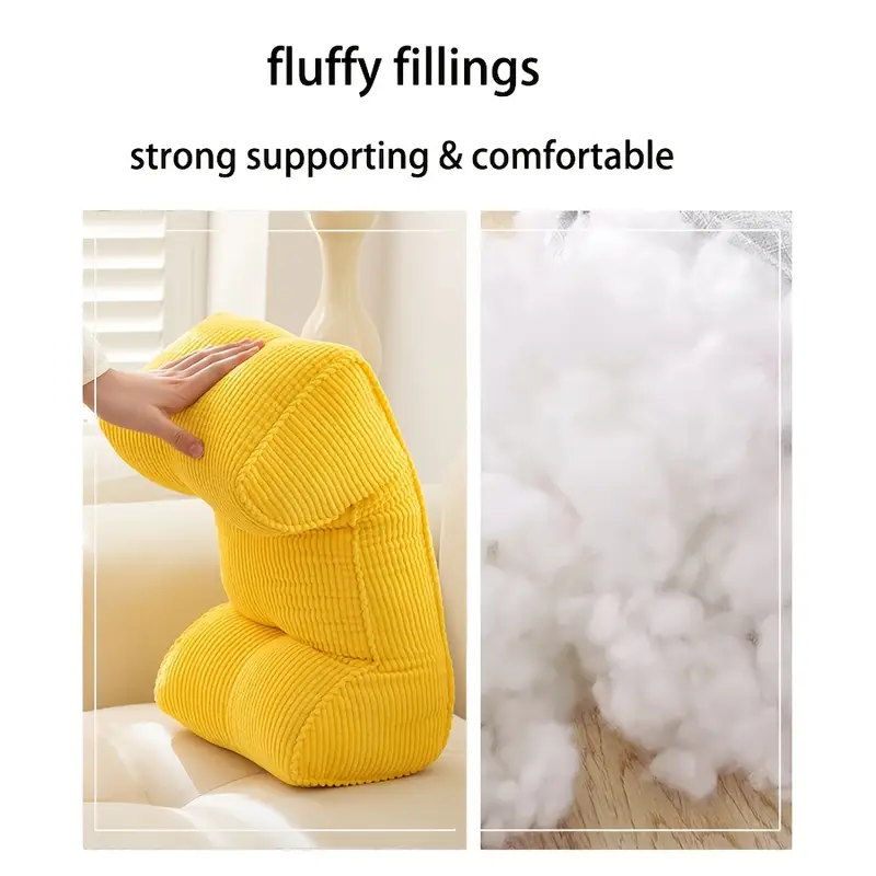 1pc lumbar support cushion adjustable ergonomic seat pad for home fluffy polyester filling machine washable pressure foam for posture for sofas chairs car seats seat cushion Product details 2