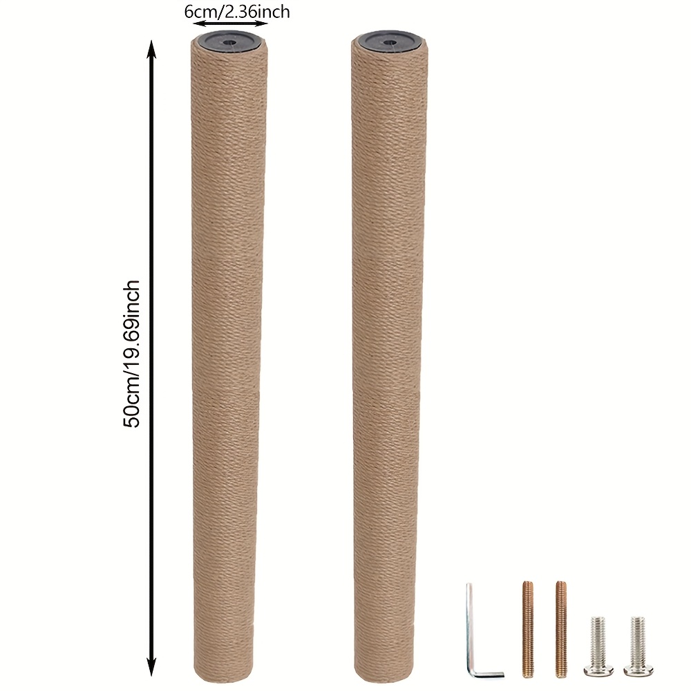 TEMU 2pcs Cat Scratch Pole, For Cat Climbing Frame, Suitable For Cat Climbing Frame Or Replacing Old And Damaged Cat Scratch Poles, Using Durable