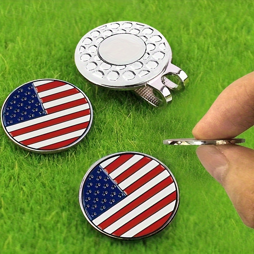 

Flag Golf Ball Marker With Magnetic Hat Clip, Stainless Steel Golf Position Marker