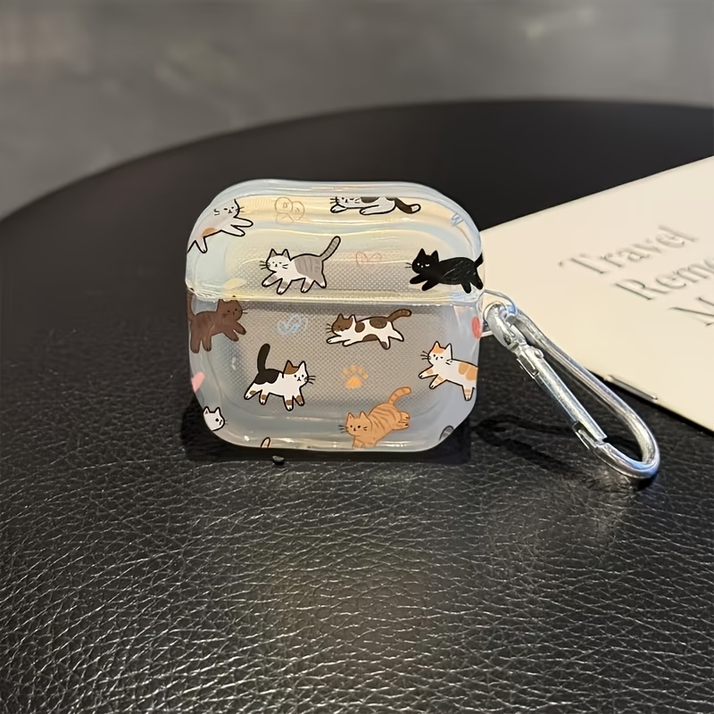 TEMU A Group Of Cute Kitten-style Applicable For Airpods 5 For Earphones Anti-drop Protective Case Cover Applicable For Airpods Earphone Case