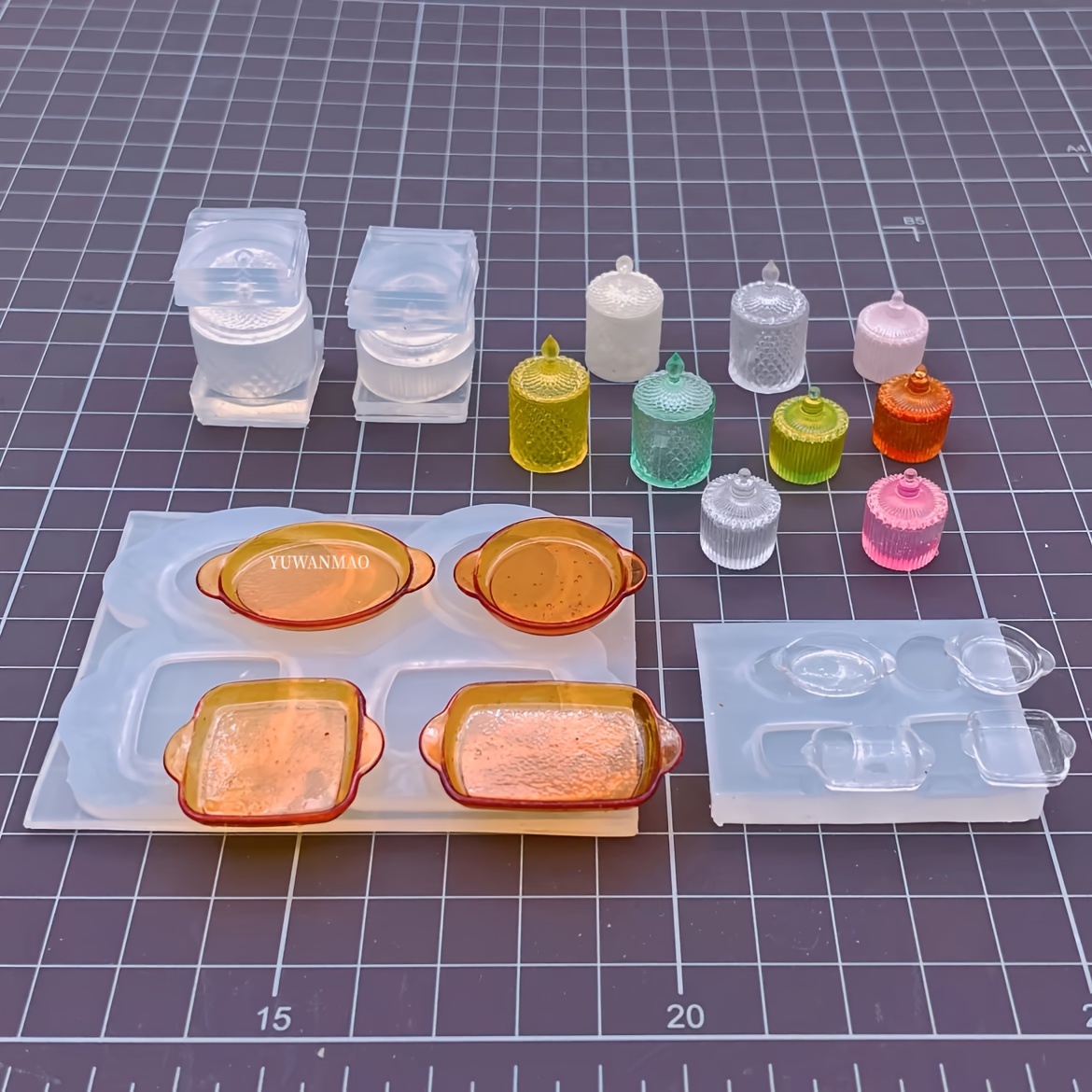 

Miniature Miniature Jar Storage Plate Making Silicone Mold Diy Mini Tray Plate Jar Making Silicone Mold