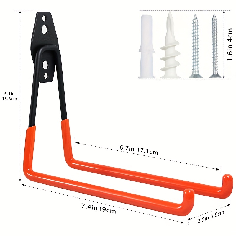 TEMU 12 pezzi: 6 ganci + 6 viti di , ganci per riporre oggetti da giardino, per carichi pesanti, ganci di fissaggio resistenti a foratura per