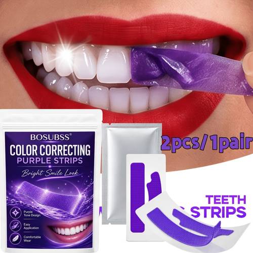 item picture 1 pair teeth strips mild non irritating brightening dental patches portable oral care strips for daily and travel use deliver and smile