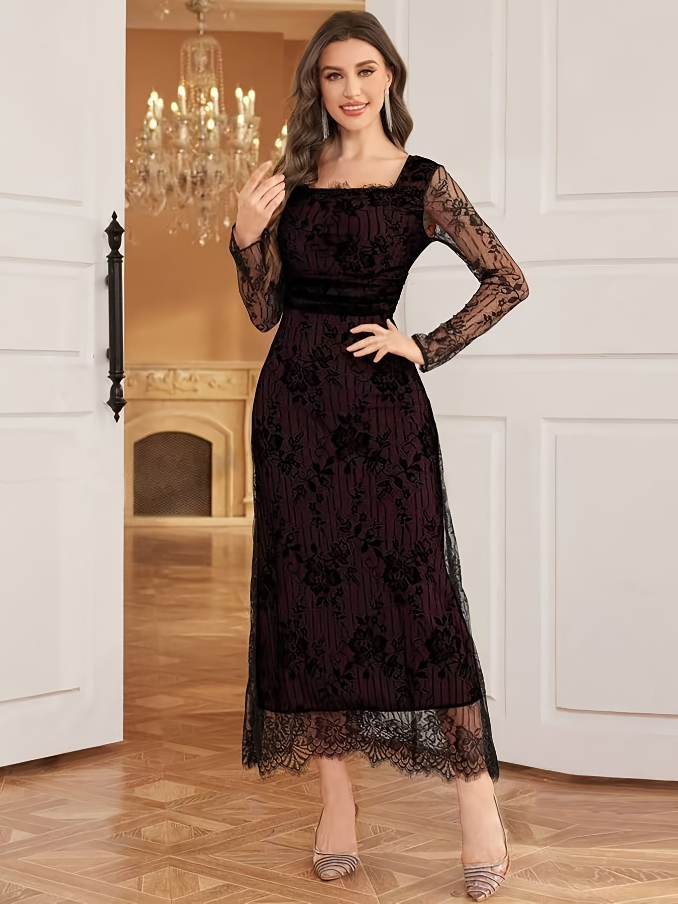a line dress pattern with lace Heidi Dress Sewing Pattern PDF | Cottagecore Lace Up Back Dress | Square  Neck A-Line Dress Pattern | Paneled Bodice Dress