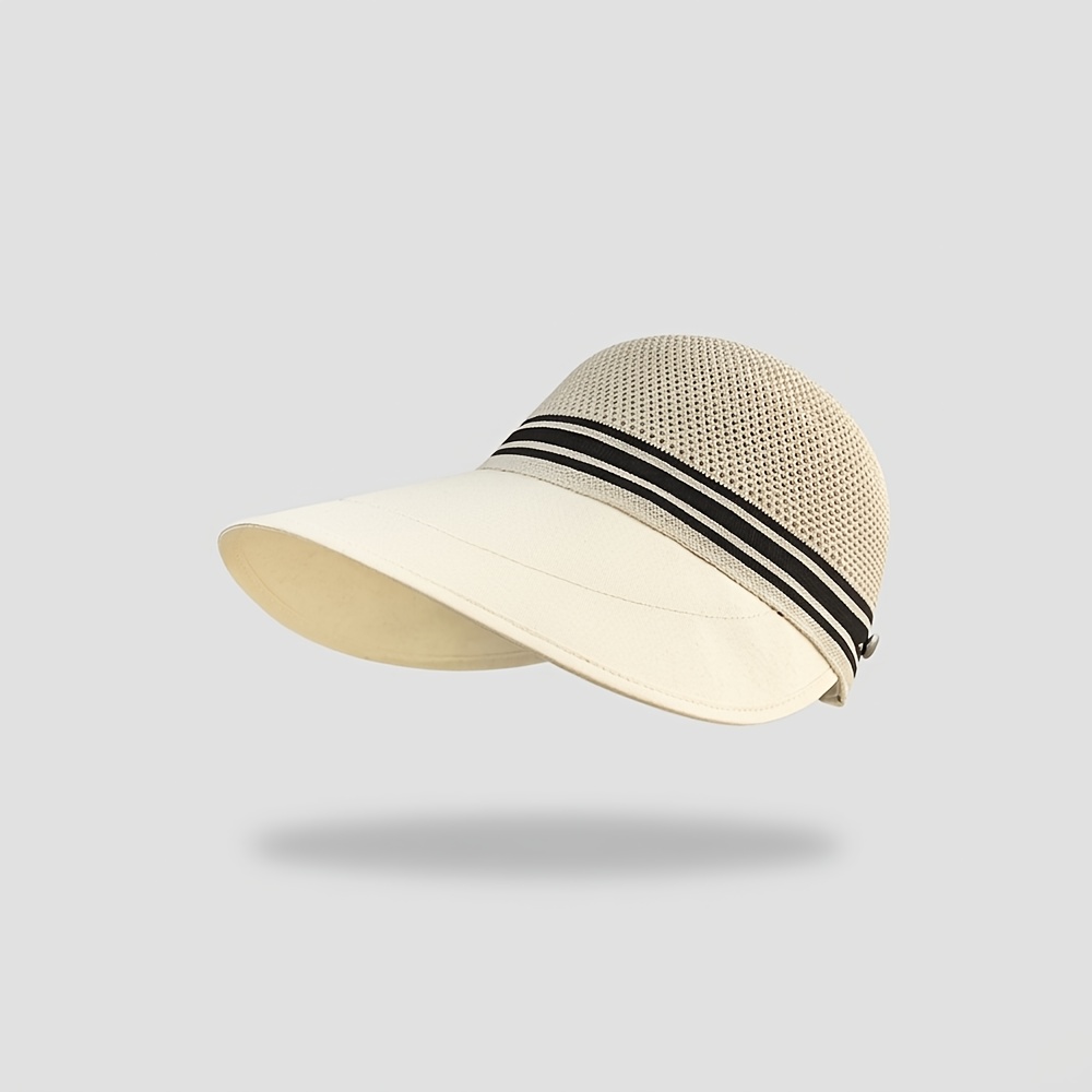 Image of 2026 New Single Piece, Essential For Outdoor Travel, Women's Wide-brim Sun Hat, Spring And Summer Mesh Band Ponytail Slit Baseball Cap, Classic, Versatile, Fashionable, Stylish