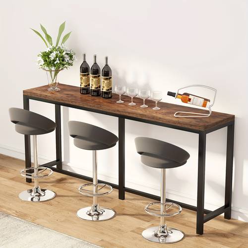 70 9 inch extra long console table placement behind couch easy to assemble sofa table for rustic industrial aesthetic for a narrow entryway or hallway table