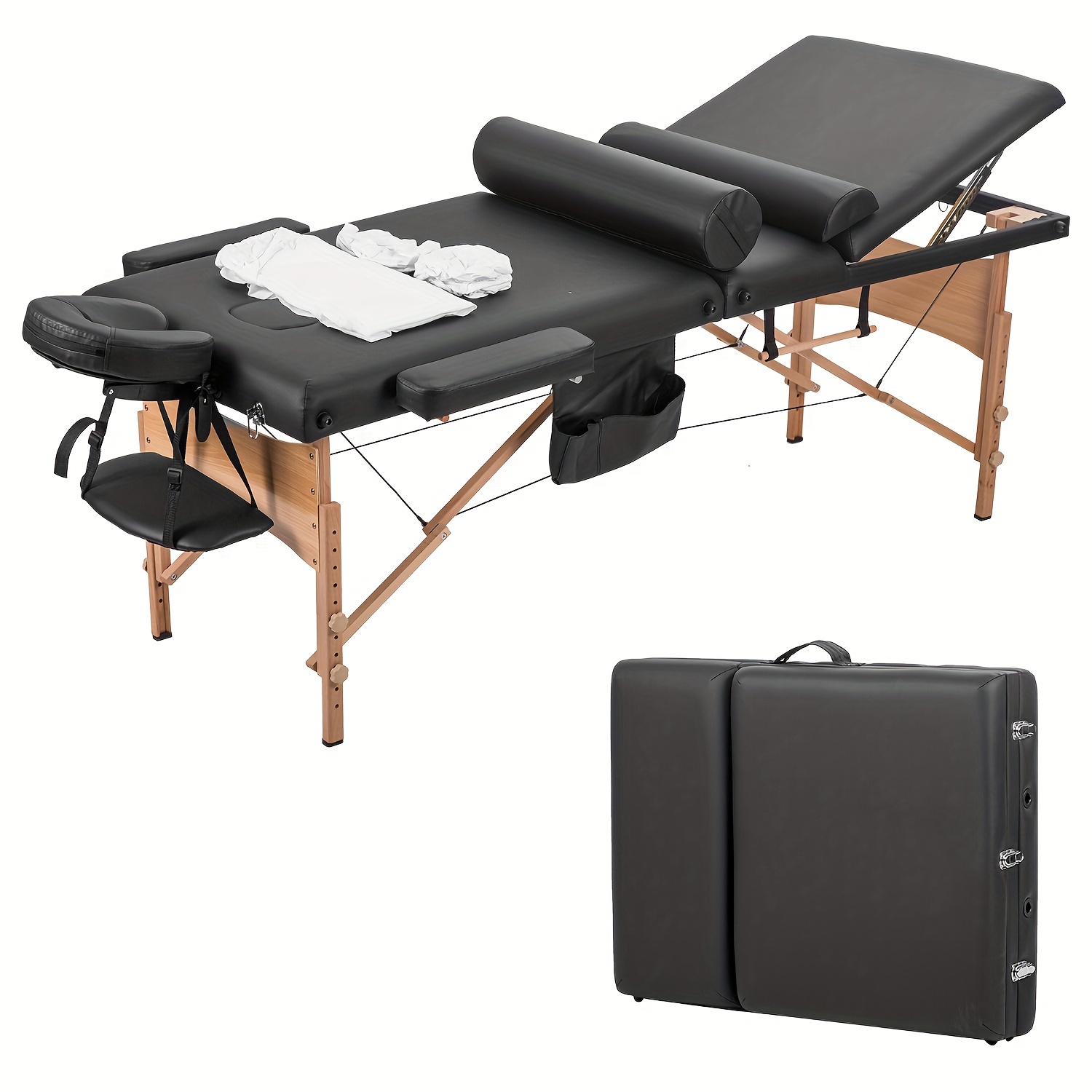 TEMU Lit de cils réglable en hauteur, 84 pouces