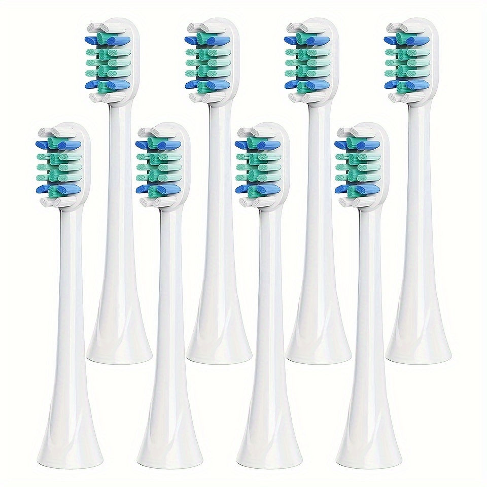 

4pcs Soft Fiber Toothbrush Heads For Electronics Brand, Includes 4 Protective Head Covers - Gentle Oral Care