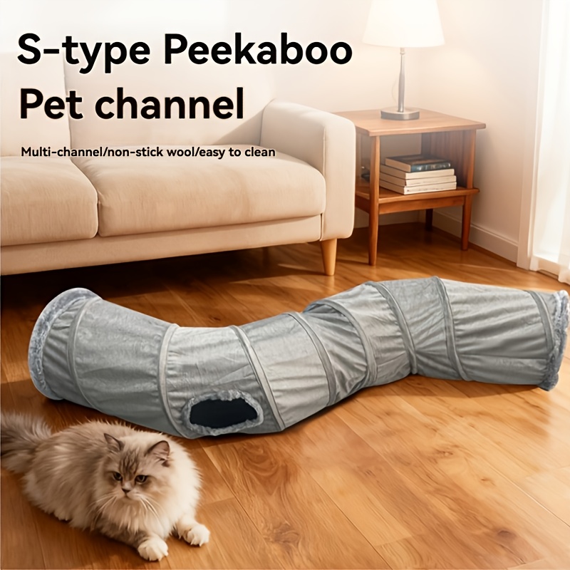 Retractable Foldable S-Shaped Cat Tunnel Toy