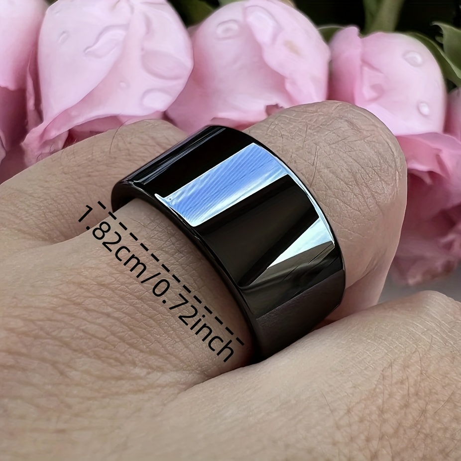 Stainless Steel 12mm Couple's Ring - Durable & Hypoallergenic Band for Him & Her
