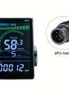 m6c motorcycle lcd display screen uncharged abs electric bike display gps tracking compatible no battery required black for modern bike display sleek bike conversion kit