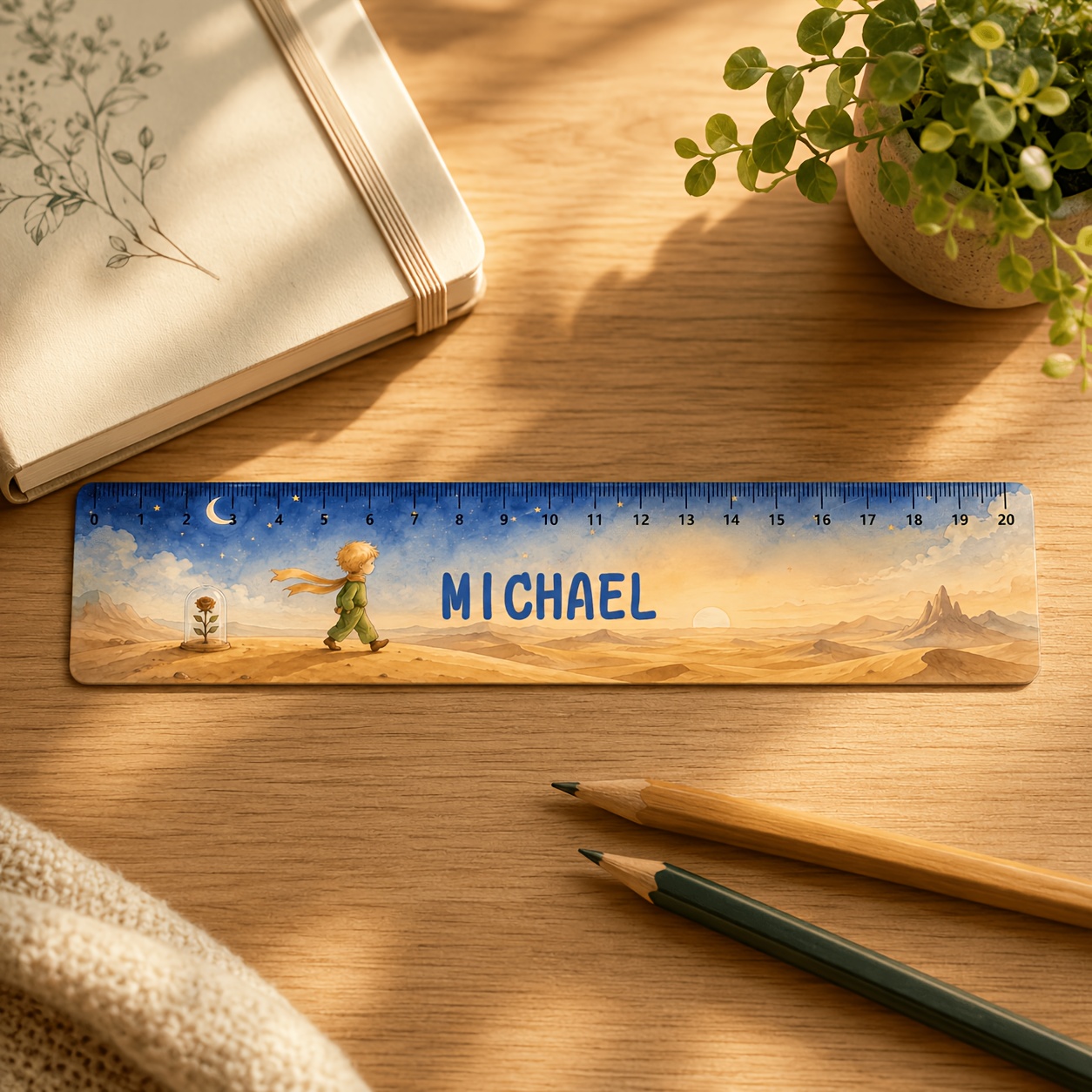 TEMU Righello Acrilico Personalizzato con , 1 pz, a Tema Principe, Regalo Scolastico Personalizzato, Strumento di Misurazione da 7.87 Pollici, Regalo