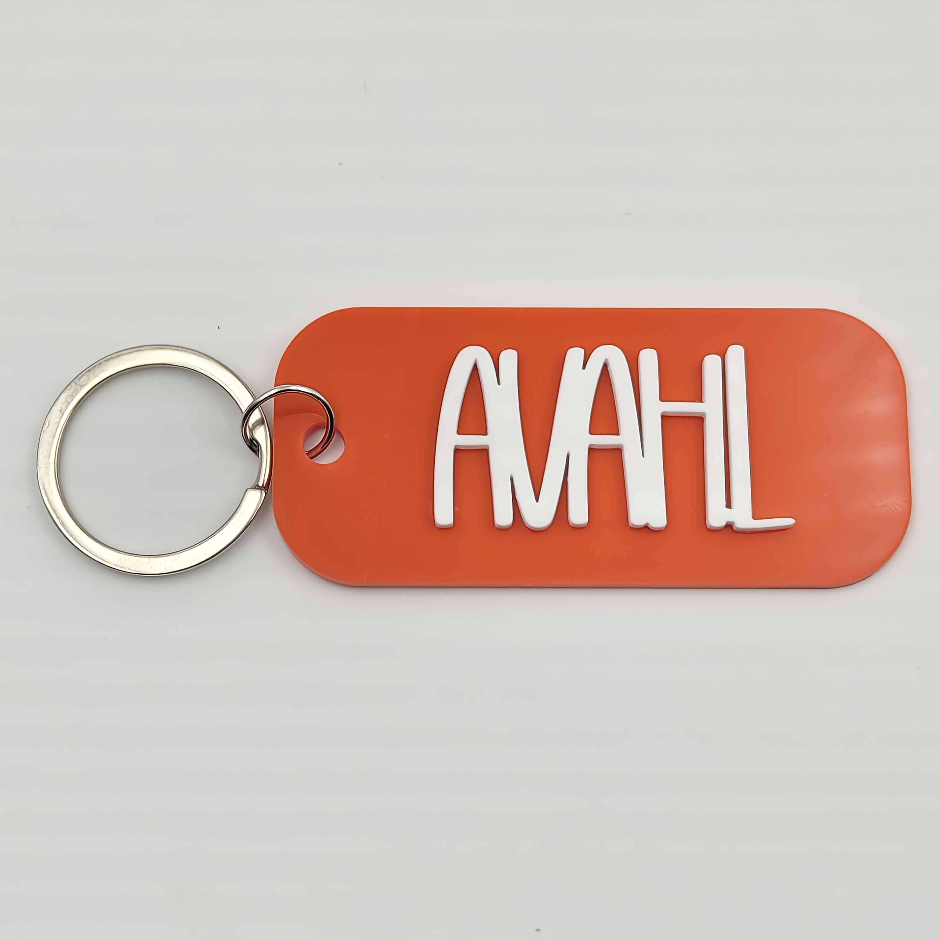 Personalized 3D Name Key Rings, Custom Acrylic Bag Tags