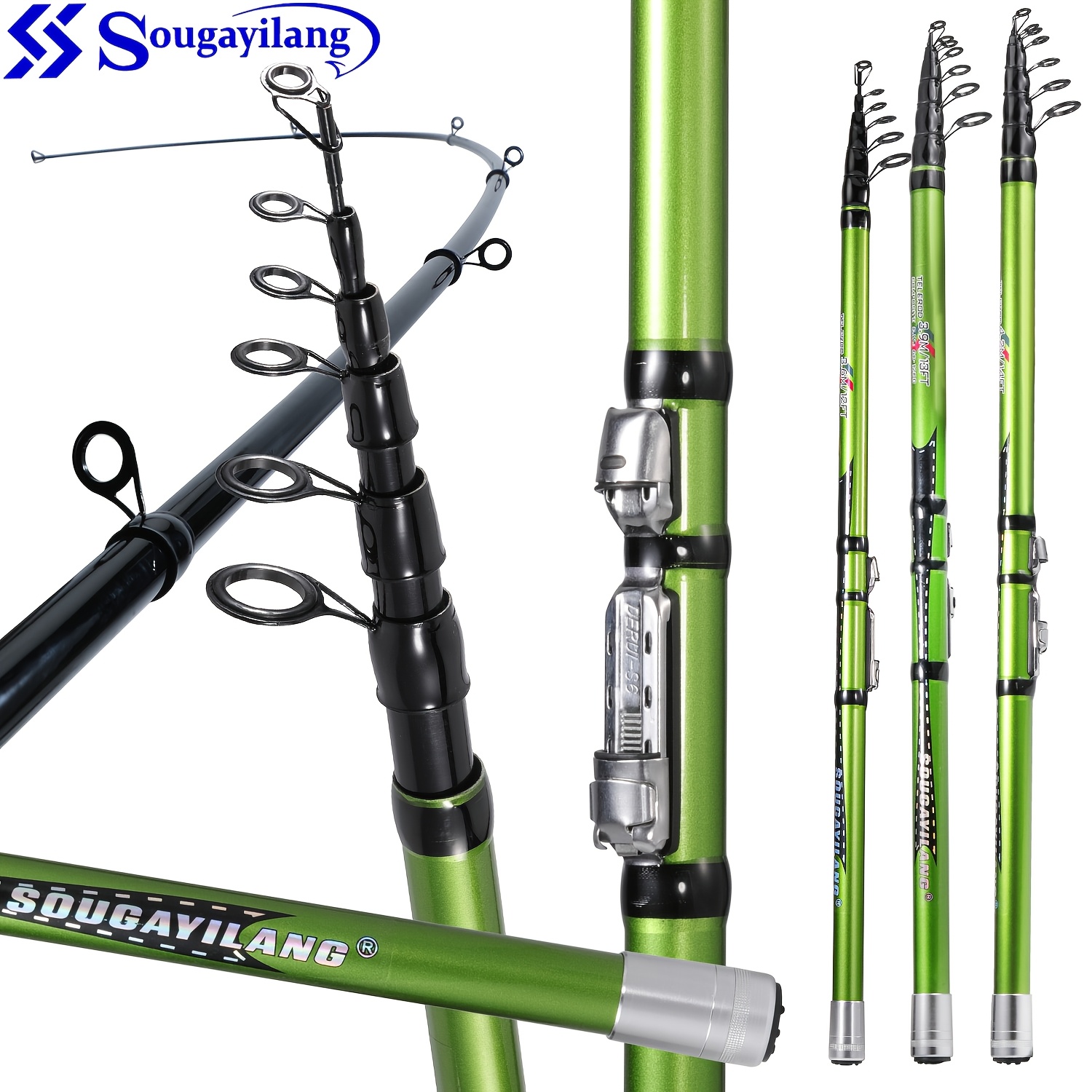 12 ft 60 fishing pole Samson Long Cast Spinning Rod 'MAXIMAL TRAVEL' 12ft Spinning Rod (60-2 – SamsonFishing The pole fishing rod has lightweight black guide rings from 50mm to 12mm 12 ft. Bluegill Telescopic Fishing