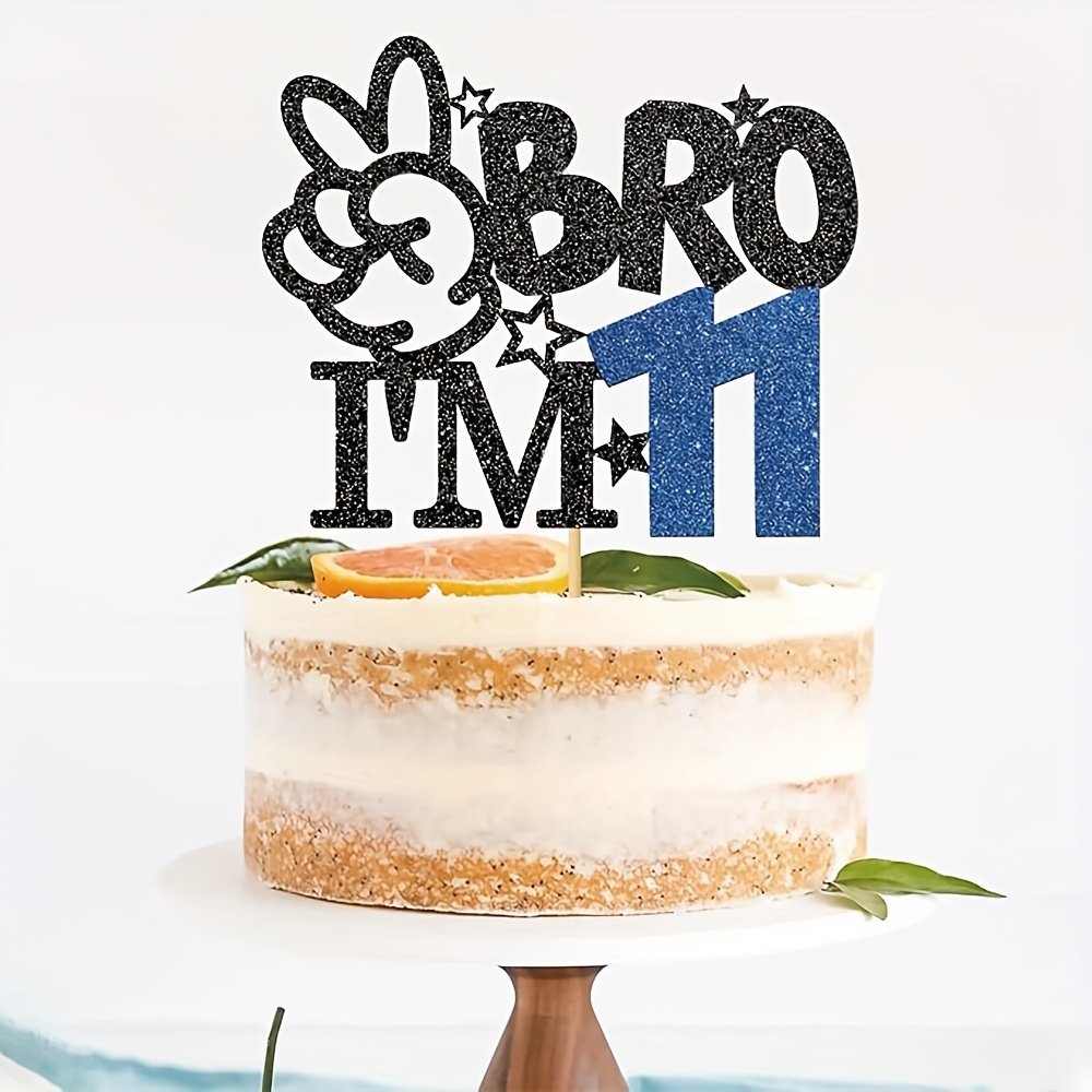Image of 1pc Brother Cake Topper Birthday Cake Supplies Brother Birthday Party Decoration For Halloween,christmas Event & Party Supplies Halloween&christmas For Christmas,newyear,valentine,party Events