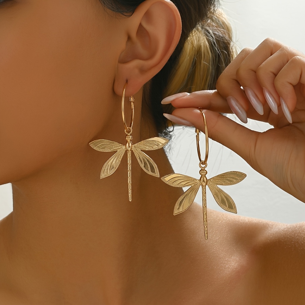 TEMU 1 Paire de Nouvelles Boucles d'Oreilles Créoles d'Été pour Femme, Style Bohème et Unique avec Pendentif en Métal , Manchettes d'Oreille pour un