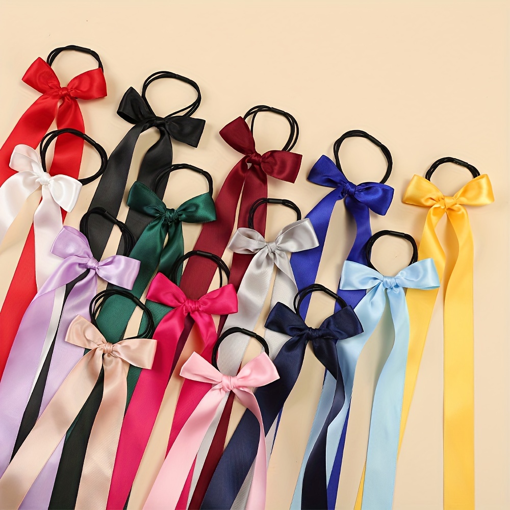10 cintas elásticas para el pelo de terciopelo para el cabello, coleteros  largos para coleta, accesorios de cuerda para mujeres y niñas