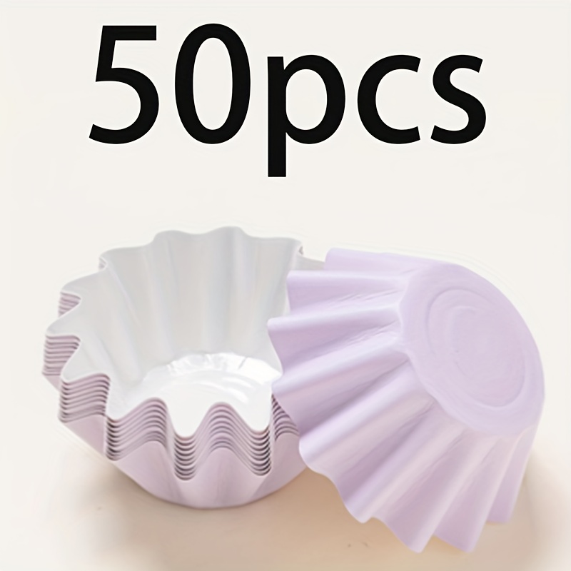 TEMU Lot de 50 caissettes à cupcakes à motif étoilé, moules à pâtisserie -graisse pour fournitures de pâtisserie pour anniversaire, mariage, fête,