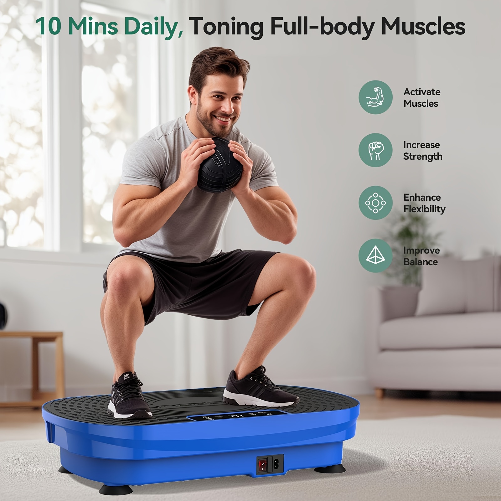 FEIERDUN Whole Body Vibration Plate - 330 LBS Capacity, Multiple Modes for Toning & Wellness, Powerful Exercise Machine, Perfect Christmas Gift for Men, Women, and Girls, Power Plate, Exercise Machine details 0