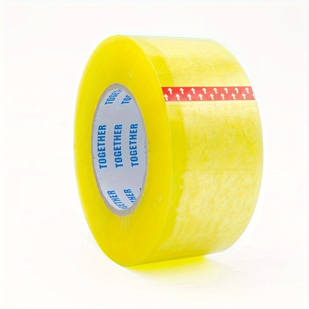 Cinta de embalaje amarilla, cinta móvil de 3 pulgadas x 110 yardas, 2.0 mil  de grosor, resistente para envío y almacenamiento (1 rollo)