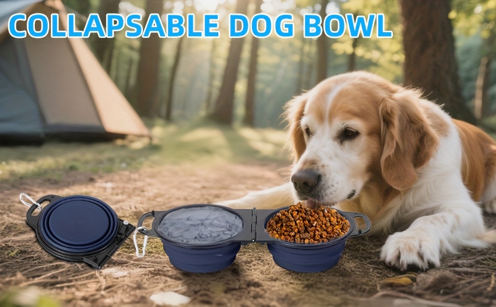2026   folding dog bowl suitable for water and food camping accessories for dogs portable dog water bowl for outdoor use capacity 350ml 2pcs convenient storage for small and medium sized pets outdoor food bowls Product details 0