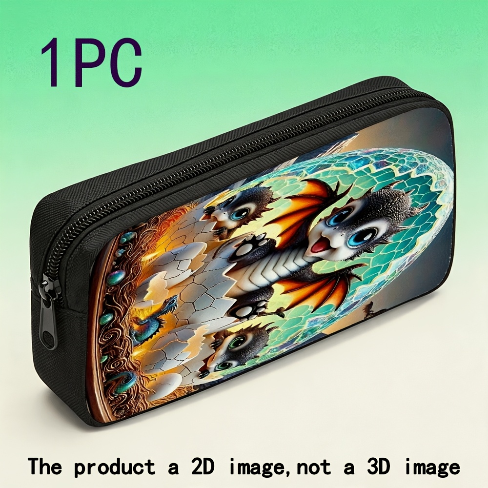 Baby Dragon Zipper Pencil Case for School & Office Use