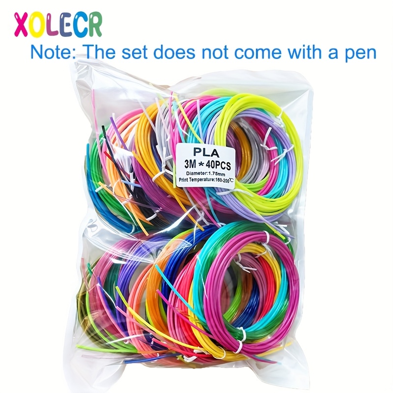 Image of [xolecr] Pla3d Printing Filament, In Specifications Such //40 Colors. For 3d Pens Replacement Pen Refill. The Diameter .75mm, Each 3 Meters/ 118.11 Inches Long, And Are Random And Not Repeated.