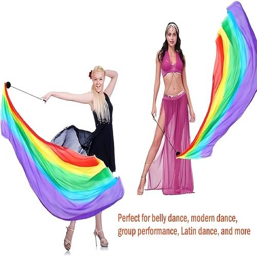 set of 2 dance veils poi colorful veils for belly dancing poi like poi balls belly dance balls with poi balls suitable for dance performances and practice belly dance props without battery