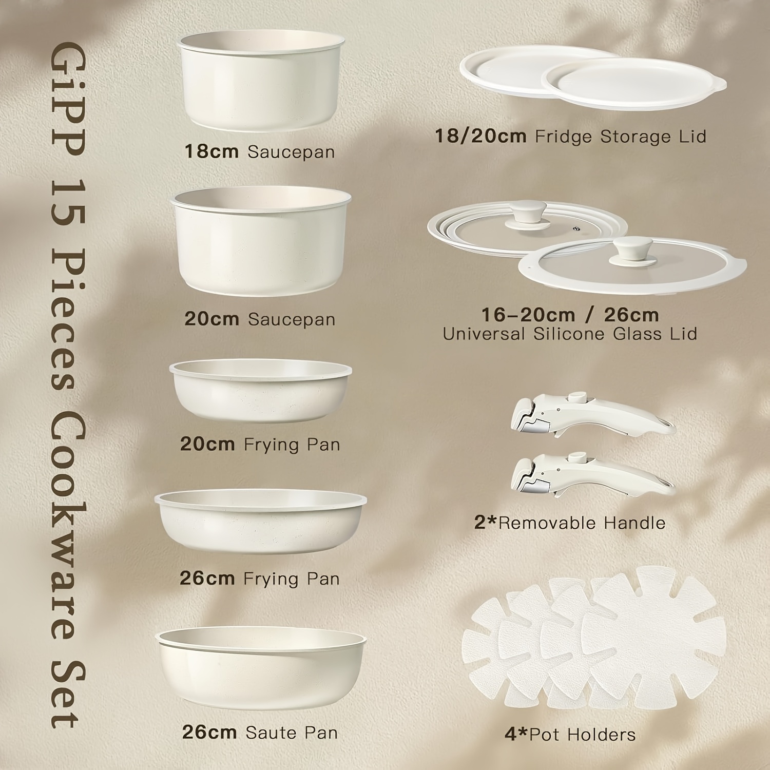 Gipp 8pcs/11pcs/15pcs Cookware Set Multi-functional Outdoor Camping Upgrade Grill Plate With Ease