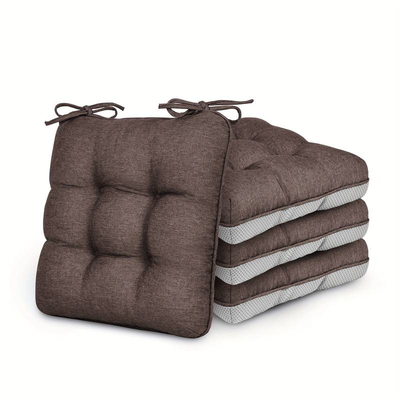 ONLINE BEDDING STORE Tie-On Chair Seat Cushions - 40x40cm, Many Colors, Machine Washable